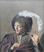 Frans Hals Singender Knabe mit Flote painting